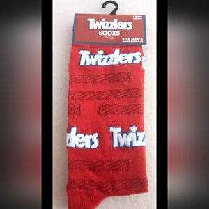 Twizzlers Candy New Pair Novelty Red Advertising Crew Socks OSFM Fits 6-12 2024